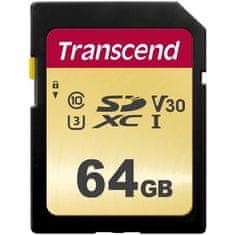 Transcend Paměťová karta 500S SDXC 64GB UHS-I U3 (Class 10) (95R/ 60W)