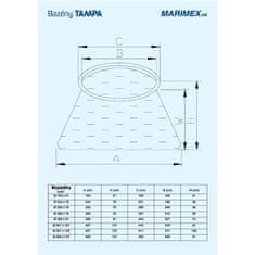 Marimex Zahradní bazén Tampa ovál 3,05 x 5,49 x 1,07 m KOMPLET - bazén, kartušová filtrace 3,7m?/h, schůdky, podložka pod bazén, krycí plachta