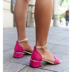 Tmavě růžové sandály s koženou stélkou velikost 41