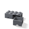 úložný box 8 s šuplíky - tmavě šedá