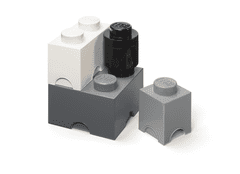 LEGO Storage úložné boxy Multi-Pack 4 ks - černá, bílá, šedá