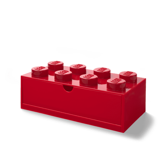 LEGO Storage stolní box 8 se zásuvkou - červená