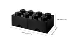 LEGO Storage úložný box 8 s šuplíky - černá
