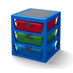 LEGO Storage organizér se třemi zásuvkami - modrá