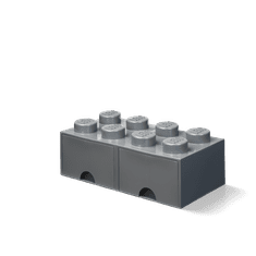 LEGO Storage úložný box 8 s šuplíky - tmavě šedá