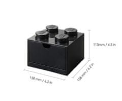 LEGO Storage stolní boxy se zásuvkou Multi-Pack 3 ks - černá, bílá, šedá
