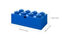 LEGO Storage stolní box 8 se zásuvkou - modrá