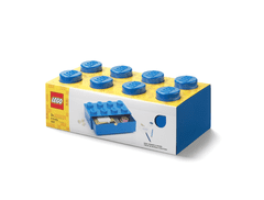 LEGO Storage stolní box 8 se zásuvkou - modrá
