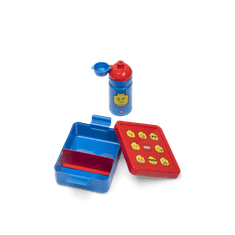 ICONIC Classic svačinový set (láhev a box) - červená/modrá