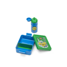 ICONIC Boy svačinový set (láhev a box) - modrá/zelená