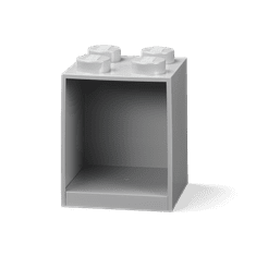 LEGO Storage Brick 4 závěsná police - šedá