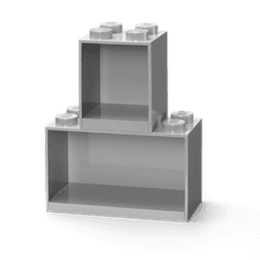 LEGO Storage Brick závěsné police, set 2 ks - šedá