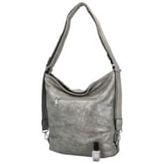 Romina & Co. Bags Stylový dámský kabelko-batoh Trittia, stříbrná