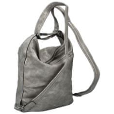 Romina & Co. Bags Stylový dámský kabelko-batoh Trittia, stříbrná