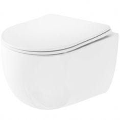BPS-koupelny Závěsná WC mísa se SoftClose sedátkem REA OLIVIER, bílá