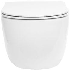 BPS-koupelny Závěsná WC mísa se SoftClose sedátkem REA OLIVIER, bílá