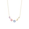 Pozlacený náhrdelník s barevnými kamínky českého křišťálu Bonbon Candy 2490Y70