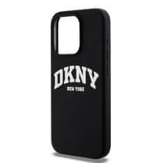 DKNY  Liquid Silicone Arch Logo MagSafe Zadní Kryt pro iPhone 15 Pro Black