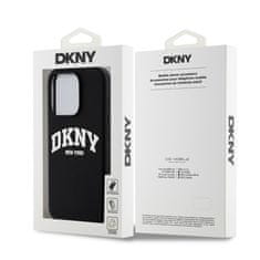 DKNY  Liquid Silicone Arch Logo MagSafe Zadní Kryt pro iPhone 15 Pro Black