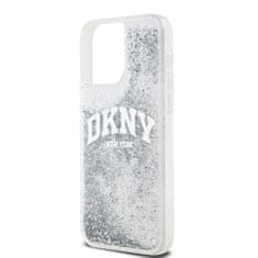 DKNY  Liquid Glitter Arch Logo Zadní Kryt pro iPhone 15 Pro Max Transparent