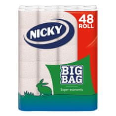 Regina Toaletní papír Big Bag NICKY bílý, 2 vrstvy, 100 % celulóza - 48 ks