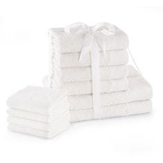 AmeliaHome Sada bavlněných ručníků AMARI 2+4+4 ks bílá, velikost 2*70x140+4*50x100+4*30x50