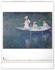 Presco Publishing Nástěnný kalendář Claude Monet 2025, 48 × 56 cm
