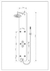 BPS-koupelny Sprchový hydromasážní panel NV-Cleo