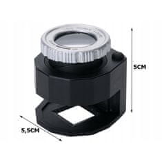 Northix Lupa/mikroskop 30x - LED a UV v kapesním formátu 