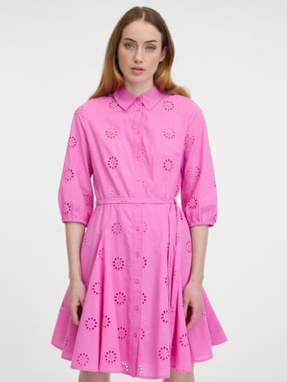 Orsay Růžové dámské košilové šaty