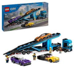 LEGO City 60408 Kamion pro přepravu aut se sporťáky