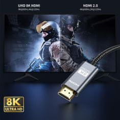 Tech-protect Ultraboost kabel HDMI 2.1 4K / 8K 1m, černý
