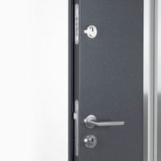 Vidaxl Vchodové dveře antracitové 100 x 200 cm hliník