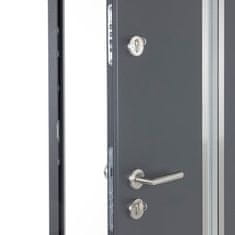 Vidaxl Vchodové dveře antracitové 90 x 200 cm hliník