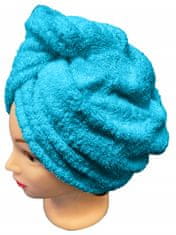 eoshop Rychleschnoucí froté turban na vlasy, tyrkysový