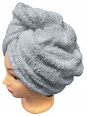 eoshop Rychleschnoucí froté turban na vlasy, světle šedý