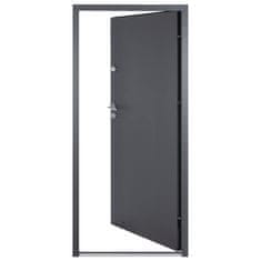 Vidaxl Vchodové dveře antracitové 90 x 200 cm hliník