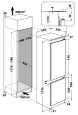 Whirlpool vestavná chladnička WHC18 T333 + záruka 10 let na kompresor