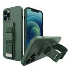 FORCELL Pouzdro na mobil s popruhem Rope Case iPhone 12 Pro , tmavě, zelená, 9145576217863