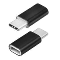 FORCELL Adapter charger Micro USB / MicroUSB TYPE C , černé 5901737312075