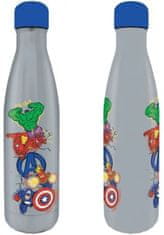 CurePink Nerezová láhev na pití Marvel|Avengers: Hero Club (objem 500 ml)