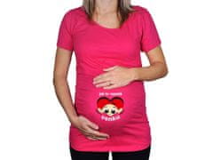 Divja Růžové těhotenské tričko Jak to vypadá venku