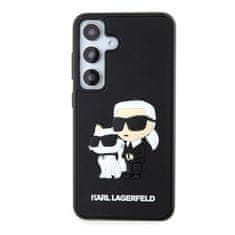 Karl Lagerfeld  3D Rubber Karl and Choupette Zadní Kryt pro Samsung Galaxy S24 Black