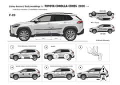 Rider Ochranné boční lišty na dveře, Toyota Corolla Cross, 2022- ,