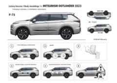 Rider Ochranné boční lišty na dveře, Mitsubishi Outlander IV, 2024- ,