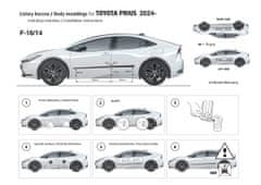 Rider Ochranné boční lišty na dveře, Toyota Prius V, 2023- ,