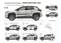 Rider Ochranné boční lišty na dveře, Toyota Yaris IV Cross, 2020- ,