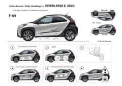 Rider Ochranné boční lišty na dveře, Toyota Aygo X, 2022- ,