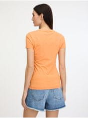Guess Oranžové dámské tričko Guess Tropical Triangle XL