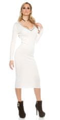 Amiatex Dámské šaty 108305, bílá, UNIVERZáLNí